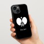 כיסוי בעיצוב אישי עם השם שלך לדגם - Apple iPhone 15 בעיצוב פינג פונג