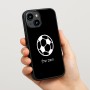 כיסוי בעיצוב אישי עם השם שלך לדגם - Apple iPhone 15 בעיצוב כדורגל כדור כדורגל