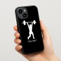 כיסוי בעיצוב אישי עם השם שלך לדגם - Apple iPhone 15 בעיצוב הרמת משקולות