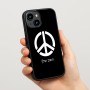 כיסוי בעיצוב אישי עם השם שלך לדגם - Apple iPhone 15 בעיצוב סמל השלום