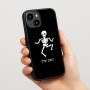 כיסוי בעיצוב אישי עם השם שלך לדגם - Apple iPhone 15 בעיצוב סקלטון