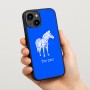 כיסוי בעיצוב אישי עם השם שלך לדגם - Apple iPhone 15 בעיצוב זברה