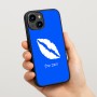 כיסוי בעיצוב אישי עם השם שלך לדגם - Apple iPhone 15 בעיצוב שפתיים - נשיקה