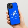 כיסוי בעיצוב אישי עם השם שלך לדגם - Apple iPhone 15 בעיצוב אופניים אולימפיים
