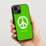 כיסוי בעיצוב אישי עם השם שלך לדגם - Apple iPhone 15 בעיצוב סמל השלום