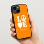 כיסוי בעיצוב אישי עם השם שלך לדגם - Apple iPhone 15 בעיצוב אהבה
