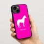 כיסוי בעיצוב אישי עם השם שלך לדגם - Apple iPhone 15 בעיצוב סוס