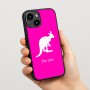 כיסוי בעיצוב אישי עם השם שלך לדגם - Apple iPhone 15 בעיצוב קנגורו