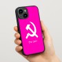כיסוי בעיצוב אישי עם השם שלך לדגם - Apple iPhone 15 בעיצוב פטיש ומגל