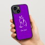 כיסוי בעיצוב אישי עם השם שלך לדגם - Apple iPhone 15 בעיצוב חתול