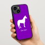 כיסוי בעיצוב אישי עם השם שלך לדגם - Apple iPhone 15 בעיצוב סוס