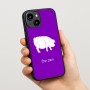כיסוי בעיצוב אישי עם השם שלך לדגם - Apple iPhone 15 בעיצוב חזיר