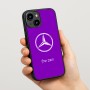 כיסוי בעיצוב אישי עם השם שלך לדגם - Apple iPhone 15 בעיצוב מרצדס-בנץ