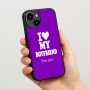 כיסוי בעיצוב אישי עם השם שלך לדגם - Apple iPhone 15 בעיצוב אוהבת את החבר שלי