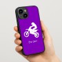 כיסוי בעיצוב אישי עם השם שלך לדגם - Apple iPhone 15 בעיצוב מוטוקרוס