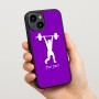 כיסוי בעיצוב אישי עם השם שלך לדגם - Apple iPhone 15 בעיצוב הרמת משקולות