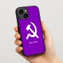 כיסוי בעיצוב אישי עם השם שלך לדגם - Apple iPhone 15 בעיצוב פטיש ומגל