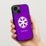 כיסוי בעיצוב אישי עם השם שלך לדגם - Apple iPhone 15 בעיצוב שלג