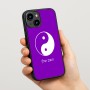 כיסוי בעיצוב אישי עם השם שלך לדגם - Apple iPhone 15 בעיצוב סמל יינג יאנג