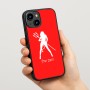 כיסוי בעיצוב אישי עם השם שלך לדגם - Apple iPhone 15 בעיצוב אישה שטן