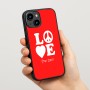 כיסוי בעיצוב אישי עם השם שלך לדגם - Apple iPhone 15 בעיצוב אהבה