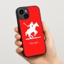 כיסוי בעיצוב אישי עם השם שלך לדגם - Apple iPhone 15 בעיצוב שחקן פולו - סוס