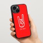 כיסוי בעיצוב אישי עם השם שלך לדגם - Apple iPhone 15 בעיצוב יד סלע