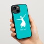 כיסוי בעיצוב אישי עם השם שלך לדגם - Apple iPhone 15 בעיצוב בלרינה
