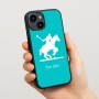 כיסוי בעיצוב אישי עם השם שלך לדגם - Apple iPhone 15 בעיצוב שחקן פולו - סוס
