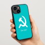 כיסוי בעיצוב אישי עם השם שלך לדגם - Apple iPhone 15 בעיצוב פטיש ומגל