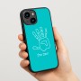 כיסוי בעיצוב אישי עם השם שלך לדגם - Apple iPhone 15 בעיצוב יד