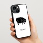 כיסוי בעיצוב אישי עם השם שלך לדגם - Apple iPhone 15 בעיצוב חזיר