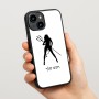 כיסוי בעיצוב אישי עם השם שלך לדגם - Apple iPhone 15 בעיצוב אישה שטן
