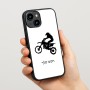 כיסוי בעיצוב אישי עם השם שלך לדגם - Apple iPhone 15 בעיצוב מוטוקרוס