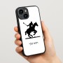 כיסוי בעיצוב אישי עם השם שלך לדגם - Apple iPhone 15 בעיצוב שחקן פולו - סוס