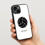 כיסוי בעיצוב אישי עם השם שלך לדגם - Apple iPhone 15 בעיצוב כדור כדורעף