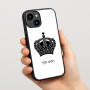 כיסוי בעיצוב אישי עם השם שלך לדגם - Apple iPhone 15 בעיצוב כתר מלכותי
