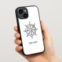 כיסוי בעיצוב אישי עם השם שלך לדגם - Apple iPhone 15 בעיצוב הגה - קפטן - ים