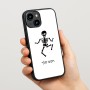 כיסוי בעיצוב אישי עם השם שלך לדגם - Apple iPhone 15 בעיצוב סקלטון
