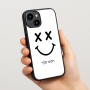 כיסוי בעיצוב אישי עם השם שלך לדגם - Apple iPhone 15 בעיצוב סמיילי