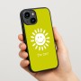 כיסוי בעיצוב אישי עם השם שלך לדגם - Apple iPhone 15 בעיצוב שמש