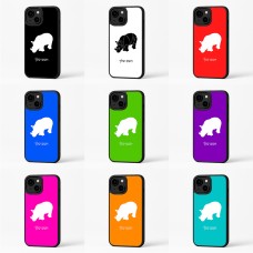 כיסוי בעיצוב אישי עם השם שלך לדגם - Apple iPhone 16 Plus בעיצוב קרנף