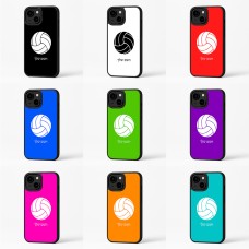 כיסוי בעיצוב אישי עם השם שלך לדגם - Apple iPhone 16 Plus בעיצוב כדור כדורעף