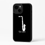 כיסוי בעיצוב אישי עם השם שלך לדגם - Apple iPhone 16 Plus בעיצוב סקסופון