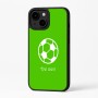 כיסוי בעיצוב אישי עם השם שלך לדגם - Apple iPhone 16 Plus בעיצוב כדורגל כדור כדורגל
