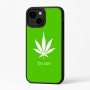 כיסוי בעיצוב אישי עם השם שלך לדגם - Apple iPhone 16 Plus בעיצוב עלה מריחואנה - גראס