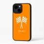 כיסוי בעיצוב אישי עם השם שלך לדגם - Apple iPhone 16 Plus בעיצוב דגל המירוץ