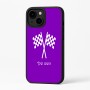כיסוי בעיצוב אישי עם השם שלך לדגם - Apple iPhone 16 Plus בעיצוב דגל המירוץ