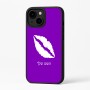 כיסוי בעיצוב אישי עם השם שלך לדגם - Apple iPhone 16 Plus בעיצוב שפתיים - נשיקה