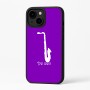כיסוי בעיצוב אישי עם השם שלך לדגם - Apple iPhone 16 Plus בעיצוב סקסופון